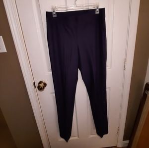 Eileen Fisher pull on slacks pants with stretch in navy dark blue in EUC. Small